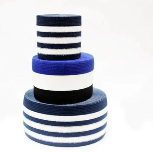 40Mm Wide Striped Polyester Garment Elastic Tape For Clothing Usage