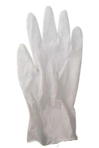 White Chemical Resistant Flexible Full Finger Disposable Latex Hand Gloves For Medical Use