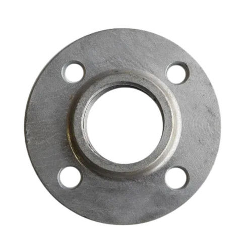 Silver Corrosion Resistance Galvanized Carbon Steel Threaded Round Flange For Industrial Use