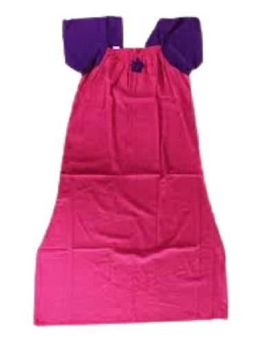 Summer Ladies Casual Wear Pink And Purple Plain Cotton Nighty