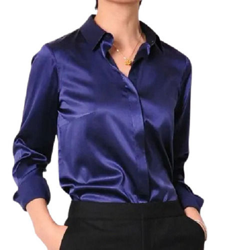 Party Wear Regular Fit Plain Dyed Soft And Shiny Silk Shirt For Ladies Age  Group: 18 To 35 at Best Price in Ahmednagar