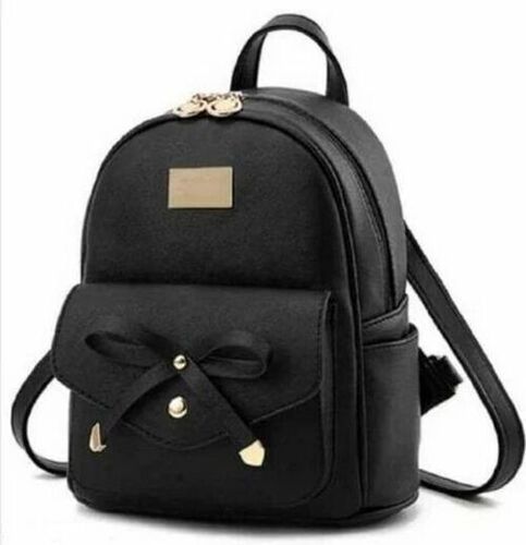 Zipper And Button Closure Scratch Resistance Pu Leather Backpack