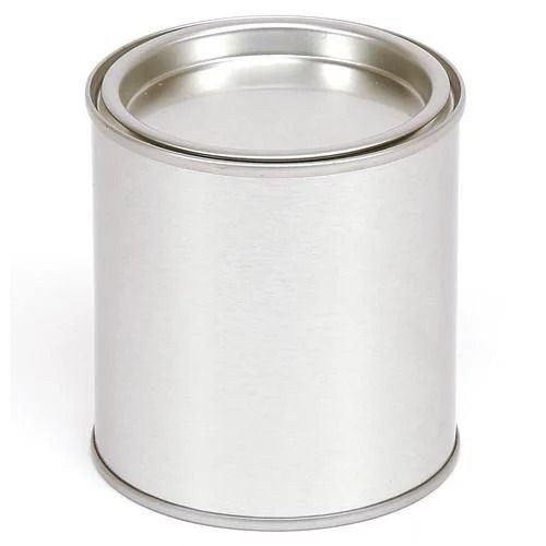 100 Milliliter 5x5x7 Inches Plain Polished Finished Round Tin Container