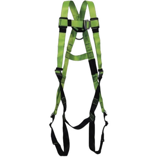 Green And Black 2 Layer Polyester Full Body Industrial Safety Belt For Unisex Use