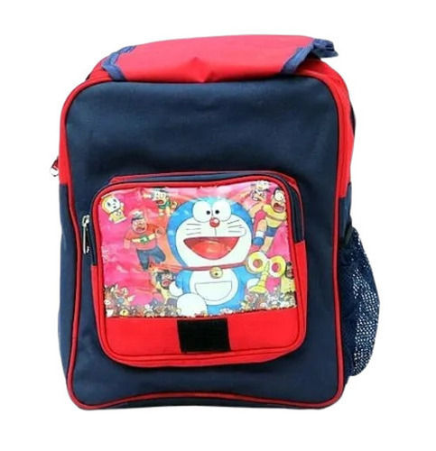 Moisture Proof 22X14X9 Inches Zipper Closure Multicolor Printed Polyester School Bag For Kids