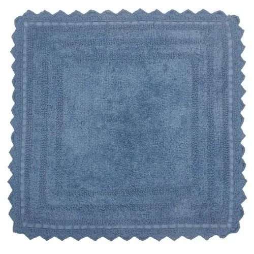 24x24 Inches Washable And Plain Square Cotton Bathroom Floor Mat