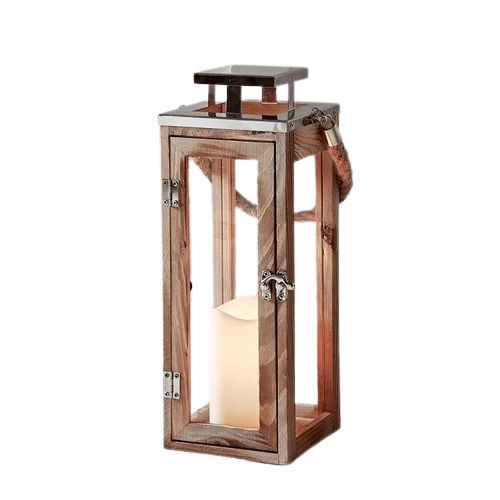 Radish Brown 4.5 Var Energy Saver Rectangular Lightweight Modern Electric Wood Lantern