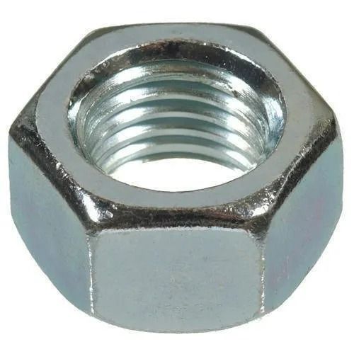 Silver 5 Grams Corrosion Resistance Full Threaded Galvanized Mild Steel Nut