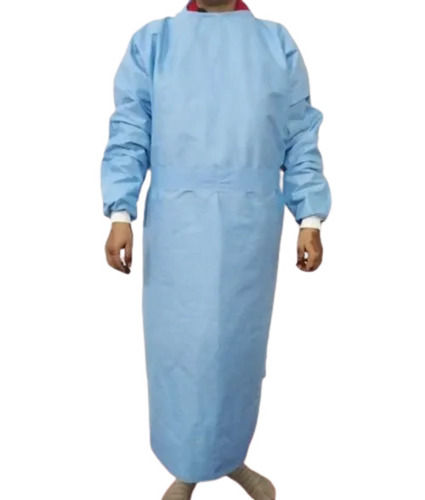 Blue 50 Gsm 42 Inch Plain Non Woven Disposable Surgical Gowns 