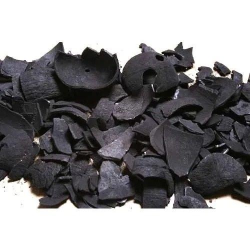 9 Mm Thick High Carbon Solid Coconut Shell Charcoal For Industrial Use 