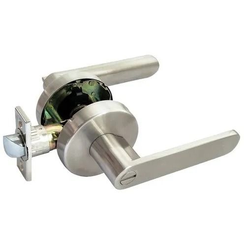 Silver Polished Finish Rust Proof Stainless Steel High-Security Door Handle Lock