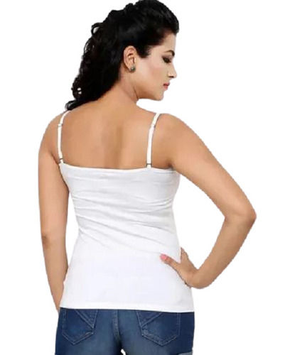 Sleeveless Plain Cotton Singlet For Ladies Bust Size: 32 Inch (In)