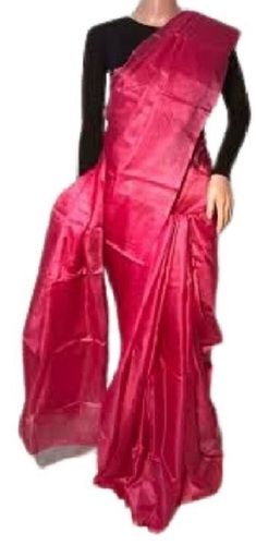 Stylish Daily Wear Plain Handwoven Silk Sarees For Ladies