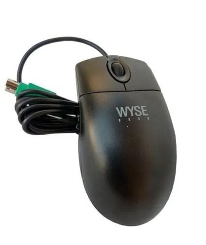 Black Usb Port Abs Plastic Optical Computer Mouse With 1.5 Meter Wire