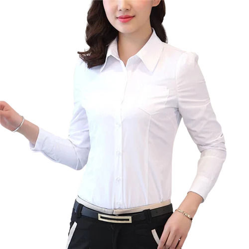 Washable And Plain Dyed Casual Wear Full Sleeves Ladies Shirt Age Group: 18+