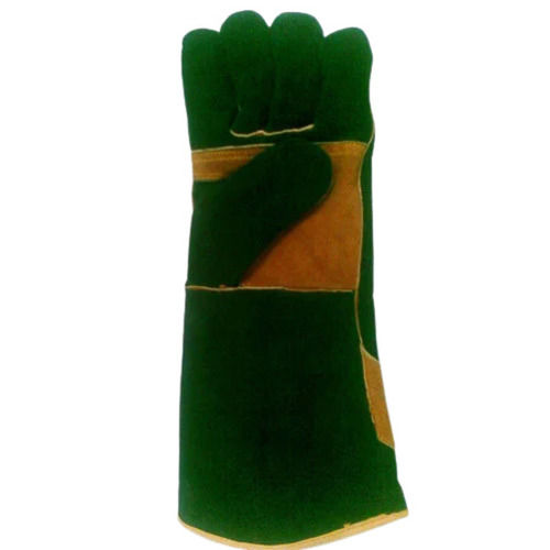 Green 10 Inches 150 Gsm Full Fingered Safety Hand Heat Resistance Gloves For Unisex Use