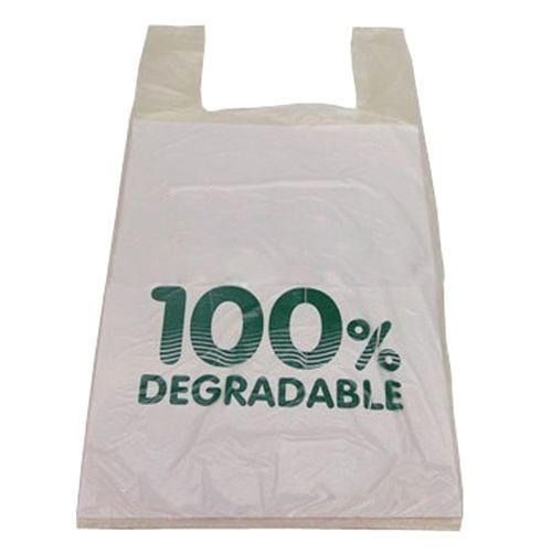 White 10X15 Inches 100% Degradable Polylactic Acid Blends U-Cut Compostable Bag