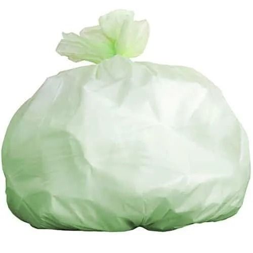 Light Green 19X21 Inches Lightweight Polylactic Acid Blends Compostable Garbage Bag For Household