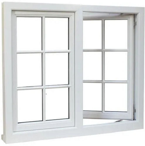 White 2X3 Feet Rectangular Plain Polished Upvc Windows