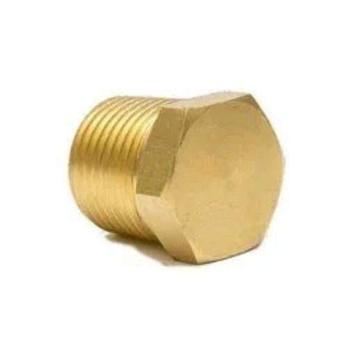 Golden 3 Inch Hexagon Polish Finished Brass Stopping Plug For Fitting