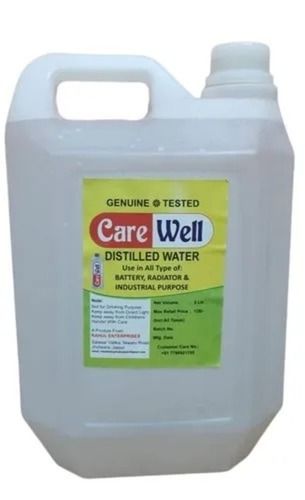 5 Liter Liquid Distilled Water For Battery Radiator And Industrial Purpose Shelf Life: 6 Months