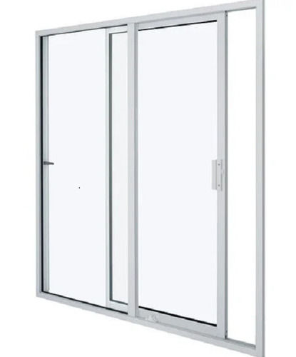 Silver 8X5 Feet Rectangular Plain Aluminum Sliding Door