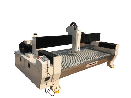 Red Electric Semi Automatic Cnc Stone Router For Industrial Use