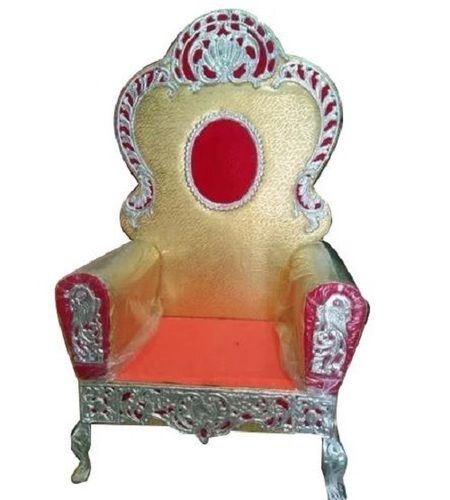 Multicolor Multi Color Embroidered Wooden Decoration Wedding Chair 