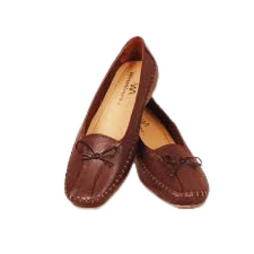 Brown Semi Round Toe Skin-Friendly Pvc Insole Cotton Lining Pure Leather Causal Shoes