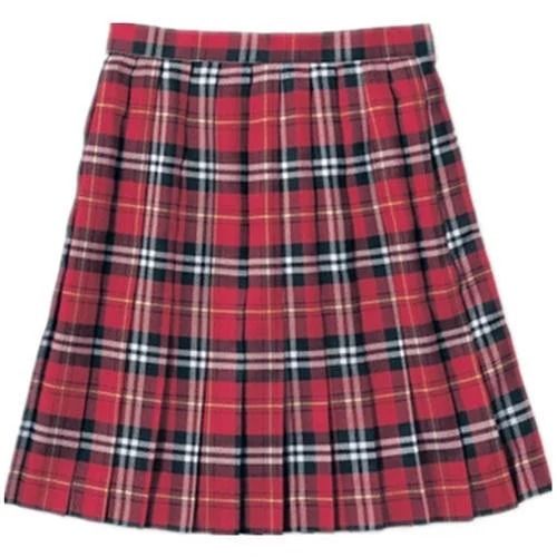 Skin Friendly Breathable Checked Polyester School Skirt