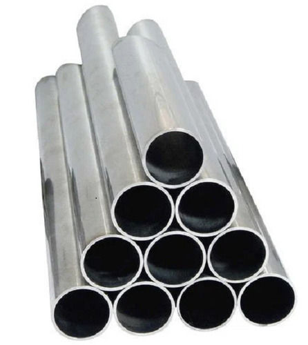 Silver 10 Meter Plain Polished Mild Steel Round Pipe