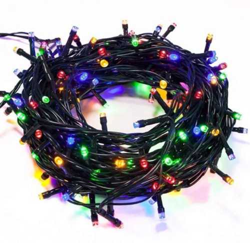 मल्टीकलर 10 मीटर गोल प्लास्टिक और ग्लास एलईडी स्ट्रिंग लाइट्स