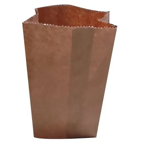 Brown 10 X 8 Inch 500 Gram Capacity Rectangle Plain Paper Food Bag