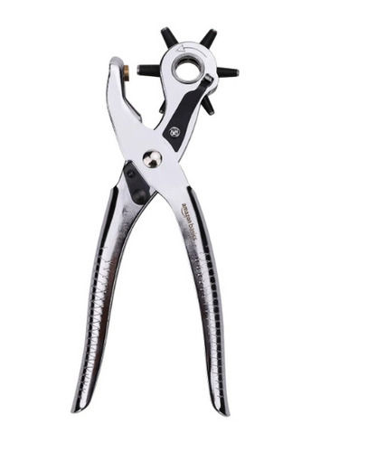 10'' Revolving Leather Belt Eyelet Puncher Pliers Tool. Used for punching  holes in leather belts, shoes, cards, etc. 