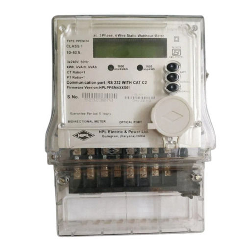 White And Black 220 Voltage 10 Watt Plastic Three Phase Digital Electric Meter For Industrial Us