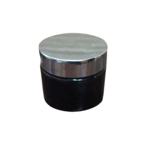 Black And Silver 30Ml Storage Capacity Lightweight Rigid Hardness Abs Plastic Round Cream Jar