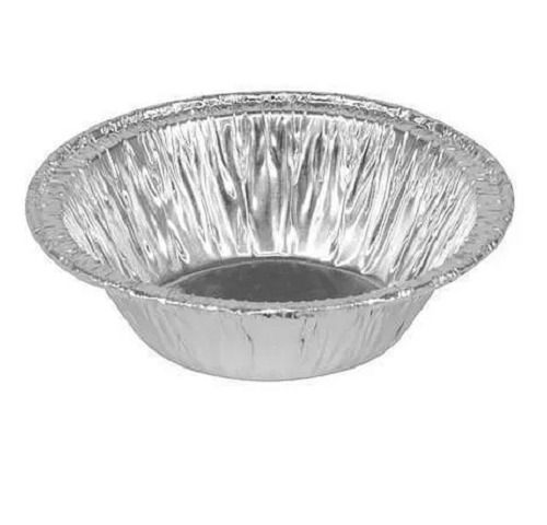 Plain 4 Inch Disposable Round Silver Paper Bowl For Party And Events Use