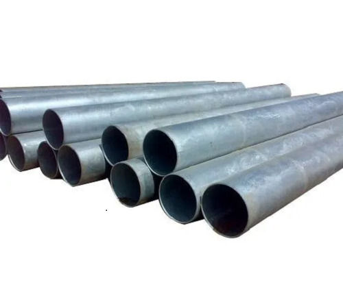 Silver 6 Meter Length Round Galvanized Iron Pipes 