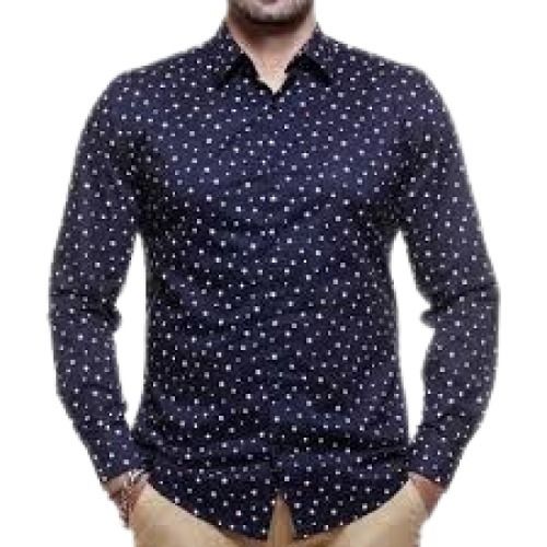 Casual Wear Full Sleeve Comfortable Breathable Printed Cotton Shirt For Men Chest Size: 45 Inch