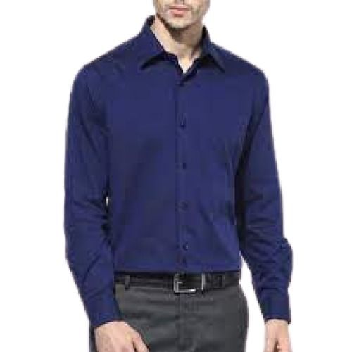 Full Sleeve Button Closure Classic Collar Breathable Cotton Shirt For Men'S  Chest Size: 45 Inch