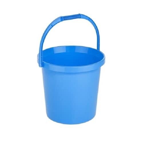 Blue Plain Light Weight Round Rigid Hardness Satin Finish Plastics Bucket 