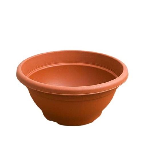 Round Rigid Hardness Plain Surface Light Weight Plastic Pot For Gardening 