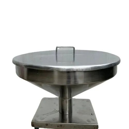 Rust Proof Round Shape Stainless Steel Hopper For Industrial Use