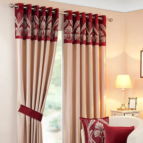 6-7 Feet Printed Cotton Curtain For Door And Window Use