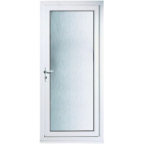 White 6X2.5 Feet Unplasticized Poly Vinyl Chloride Inward/Outward Open Style Entry Door 