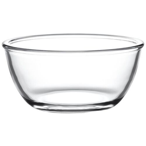 Easy To Carry Round Shape Glass Bowl For Kitchen Use