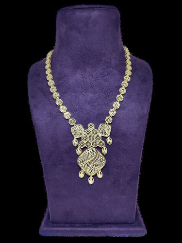 Golden Ladies Designer Party And Festival Wear Gold Plated Necklace