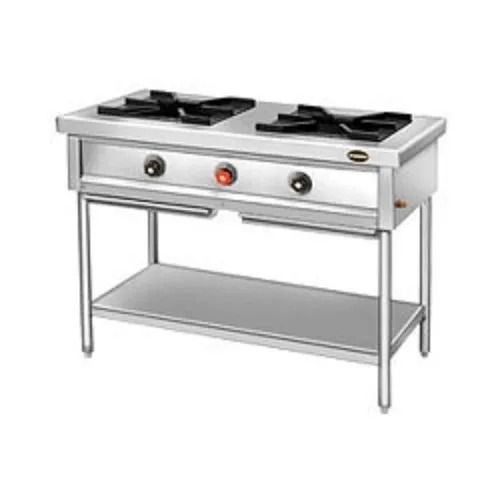 2 Burner Stainless Steel Gas Stove For Kitchen Use