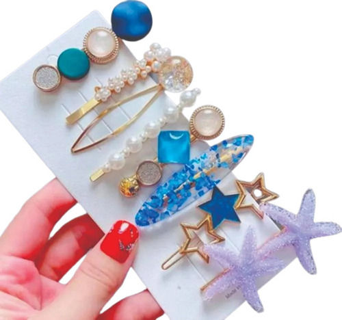 Attractive Plastic Modern Multi-Color Girls Crystal Hair Pins For Households