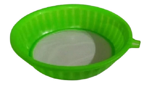 Green Light Weight Portable Round Thick Abs Plastic Kitchen Flour Strainer